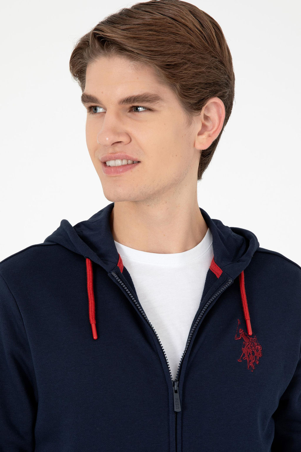 Мужской темно-синий вязаный кардиган Неожиданная скидка в корзине - U.s. polo assn фото 2