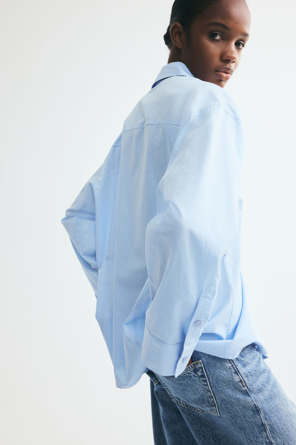 Camisa entallada de popelina - H&m фото 6