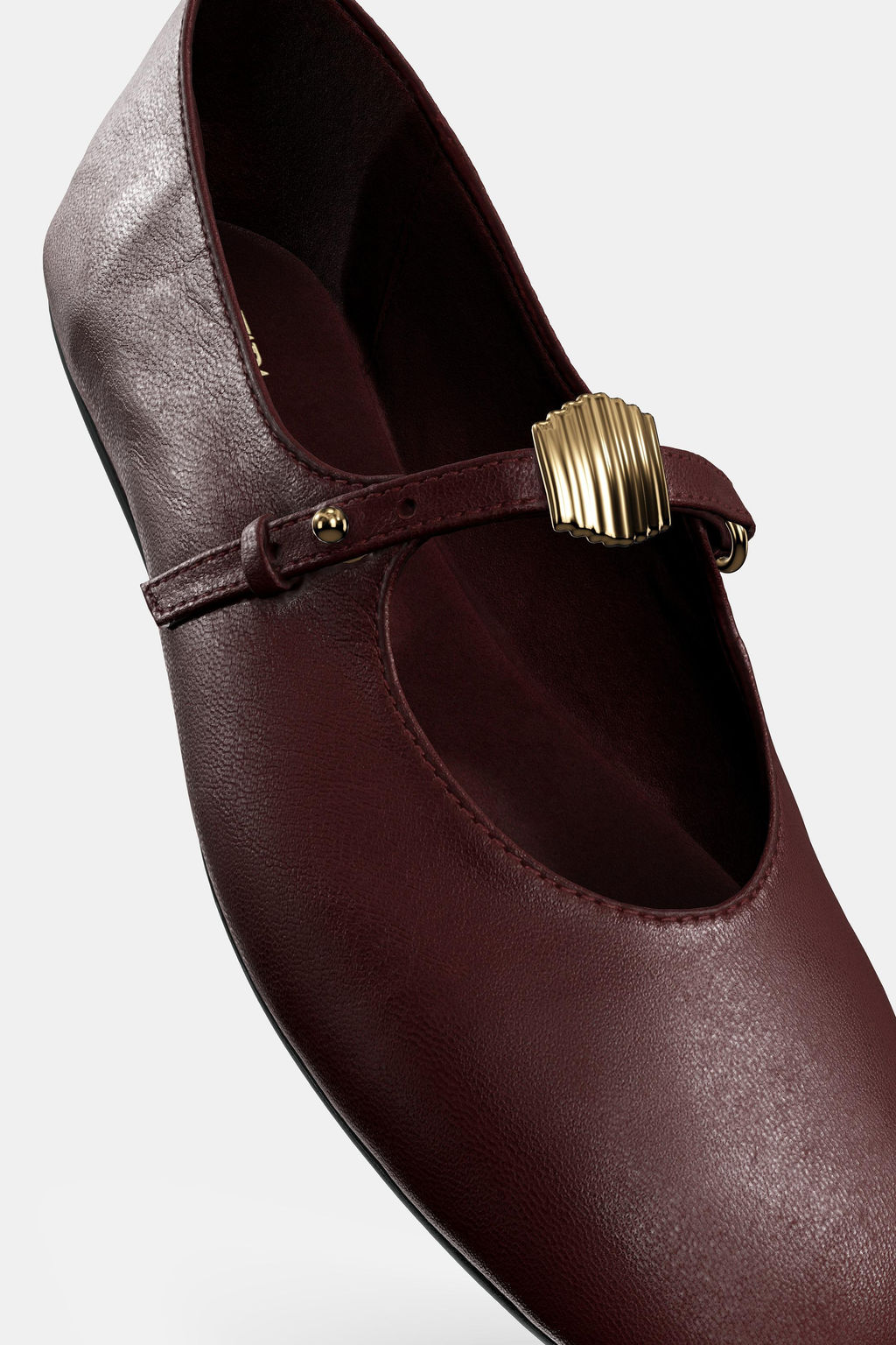 SOFT LEATHER BALLET FLATS - Zara фото 2