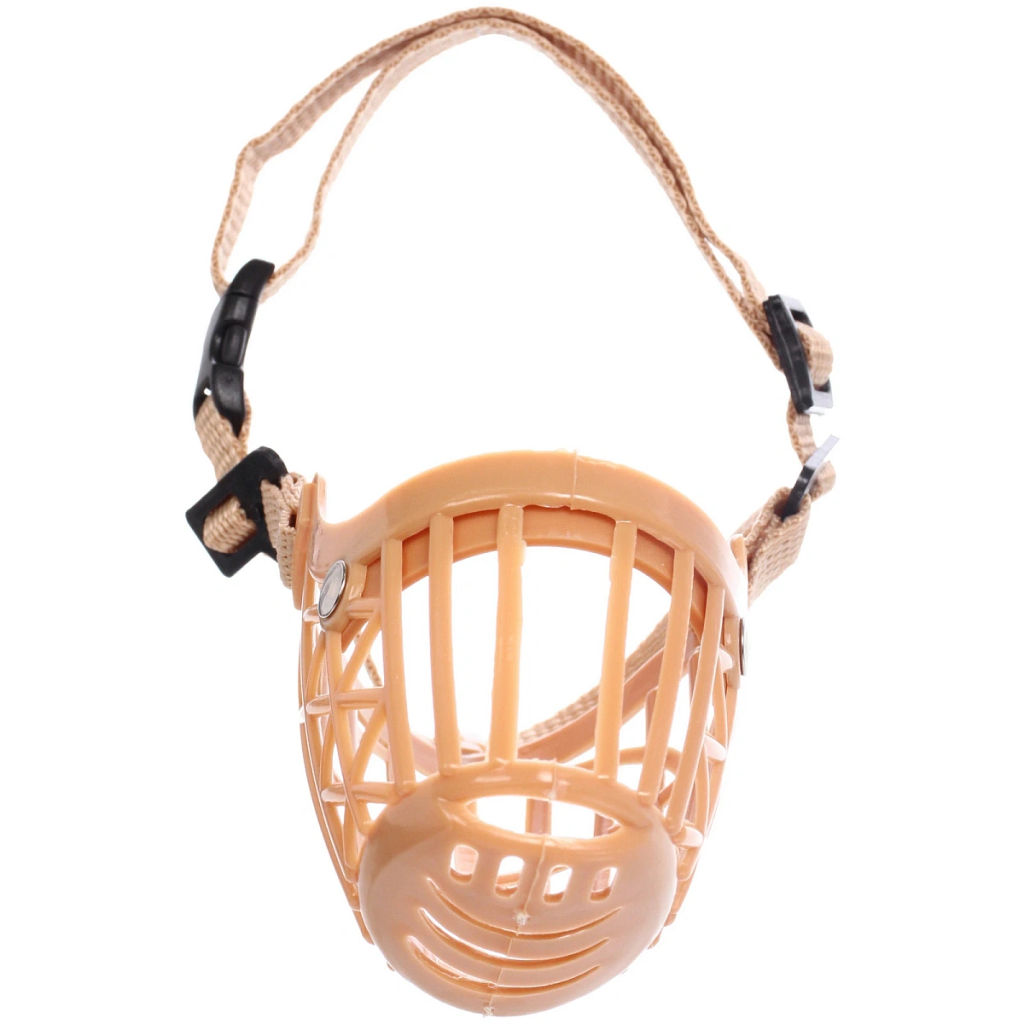 Цена за 2 шт. Намордник гуманный из гибкого пластика "Мой Бро", цвет светло - бежевый, №3 (лейбл)