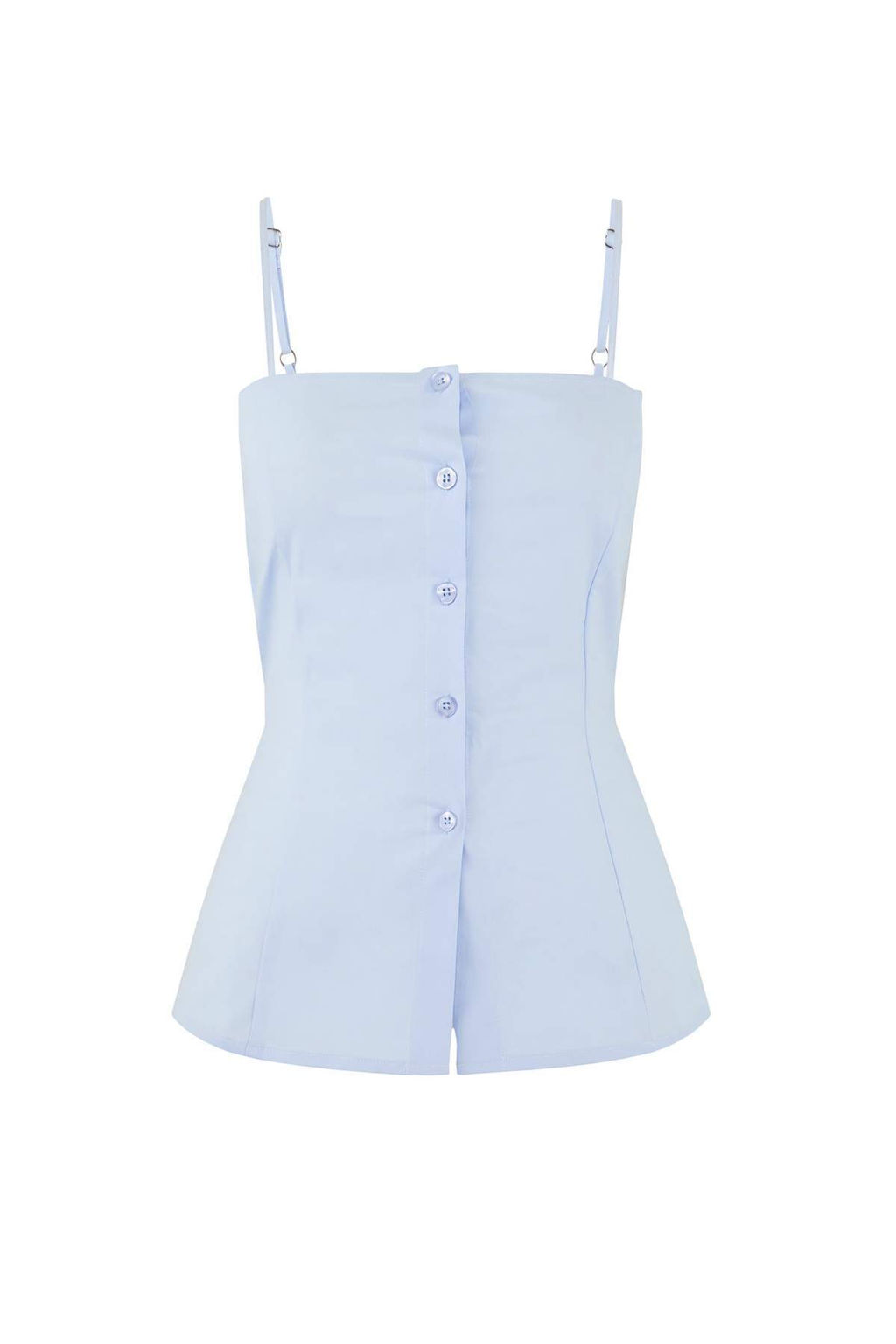 Ac?k Mavi Ikili Parcal? Lycral? Poplin Bedene Oturan Gomlek TWOSS26GO00064