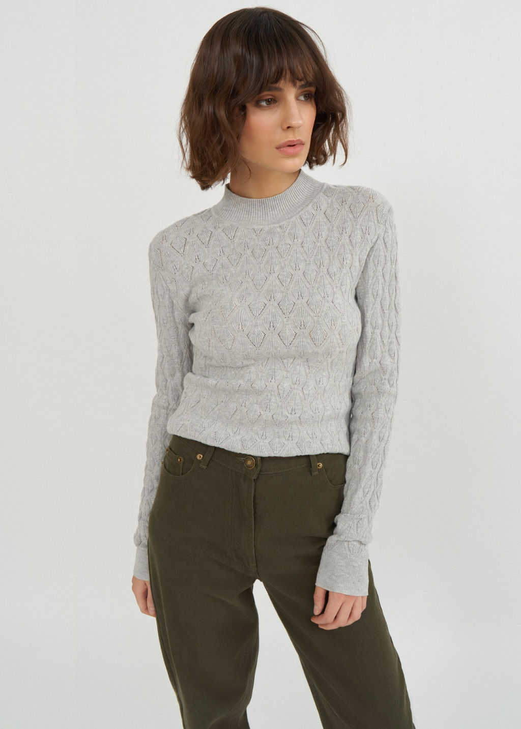 Conso/KJL 210711 - light grey Джемпер Женский