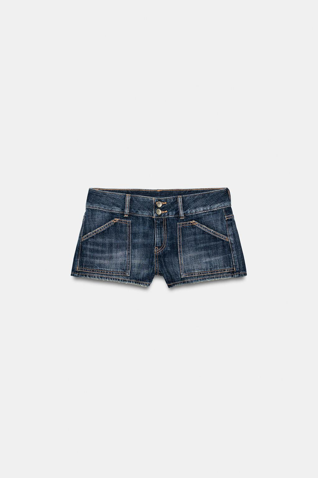 TRF MINI DENIM SHORTS WITH POCKETS - Zara фото 6