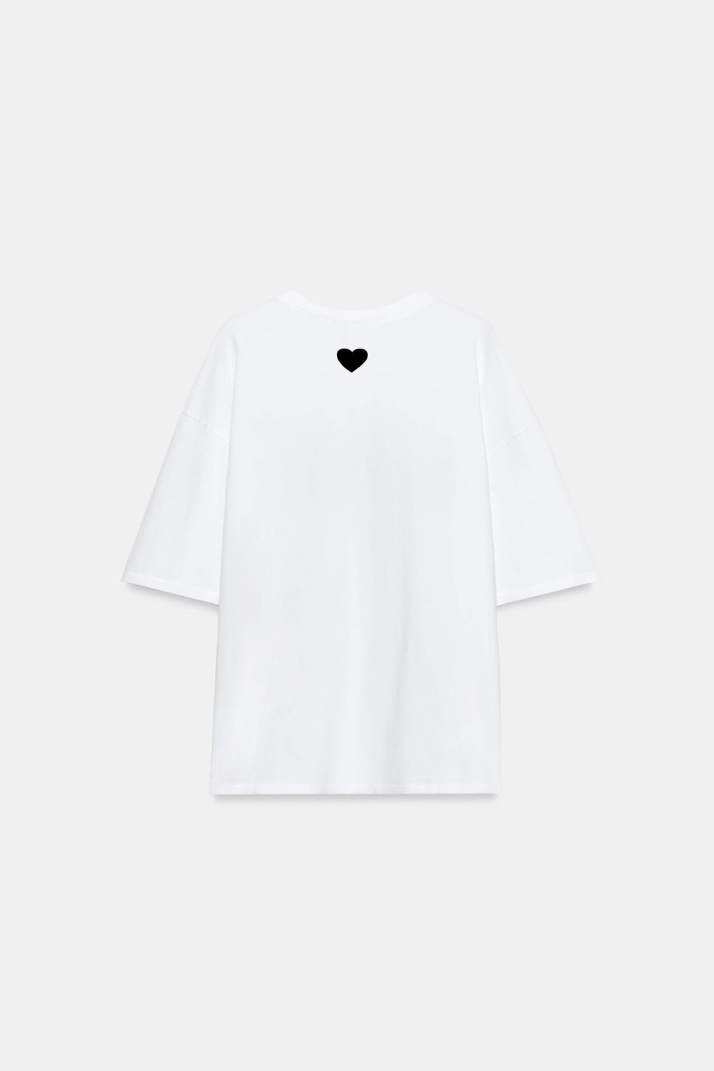 CAMISETA OVERSIZE TEXTO / Blanco