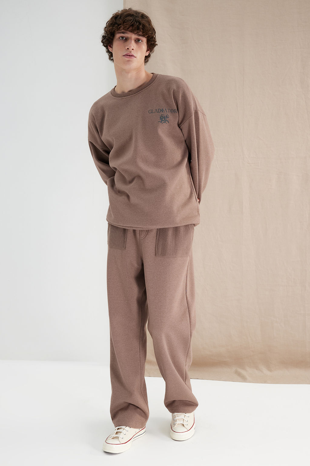 TRENDYOL MAN Vizon Oversize/Genis Kesim Cebi Dokulu Kumas Detayl? Ac?k Paca Esofman Alt? TMNAW24EA00025 - Trendyolmilla фото 6