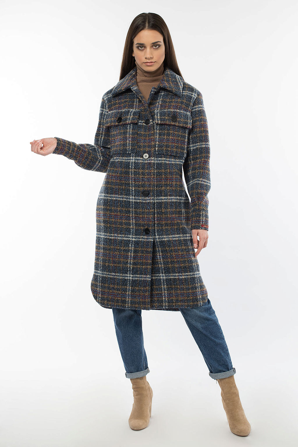 01-10490 Пальто женское демисезонное - El podio фото 9