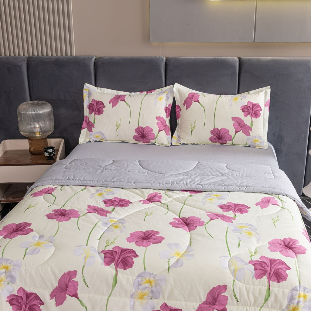 Комплект постельного белья Сатин с Одеялом 100% хлопок на резинке OBR155 Евро/50-70 2 шт - Ситрейд фото 3