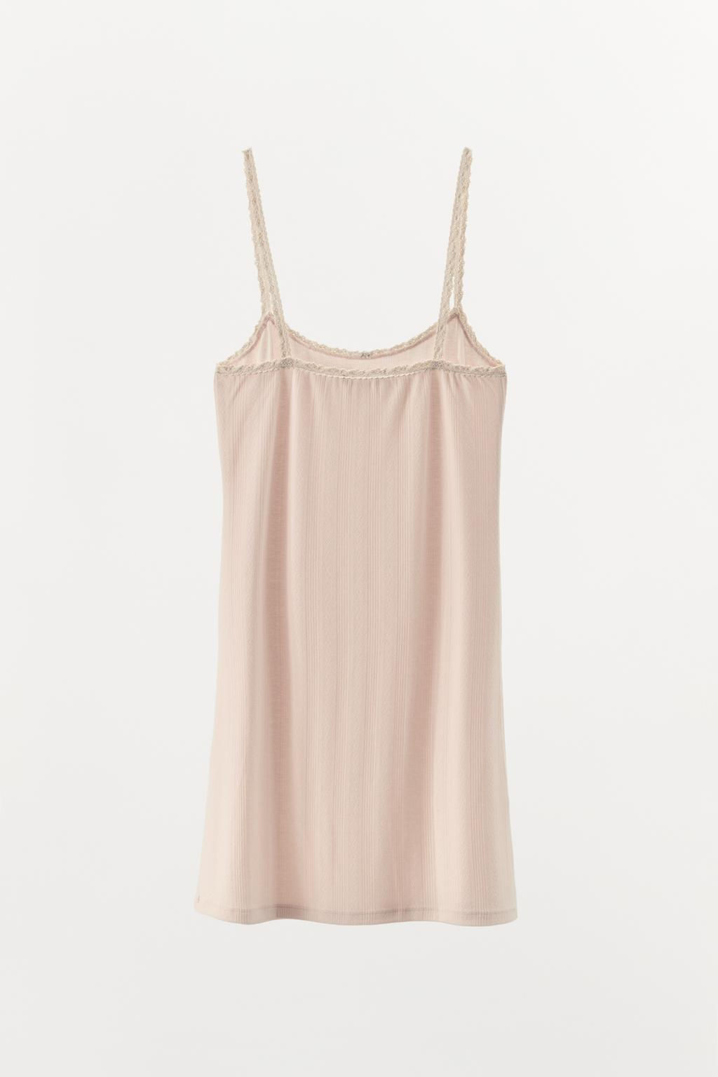 POINTELLE LACE TRIM DRESS - Zara фото 5