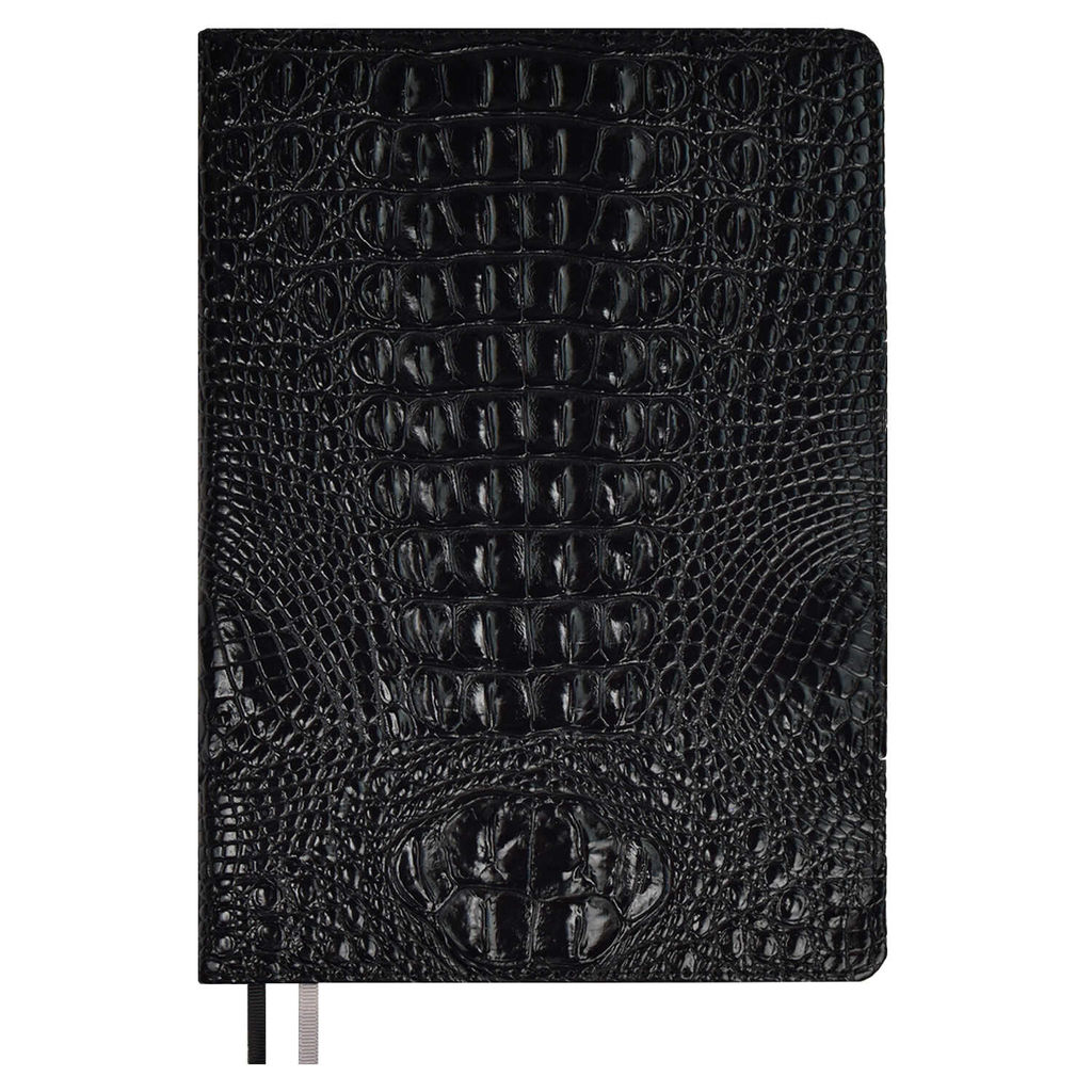 Ежедневник недатированный ESCALADA, А5+, 160 л., арт. 67177/ 10 АЛЛИГАТОР ЧЁРНЫЙ