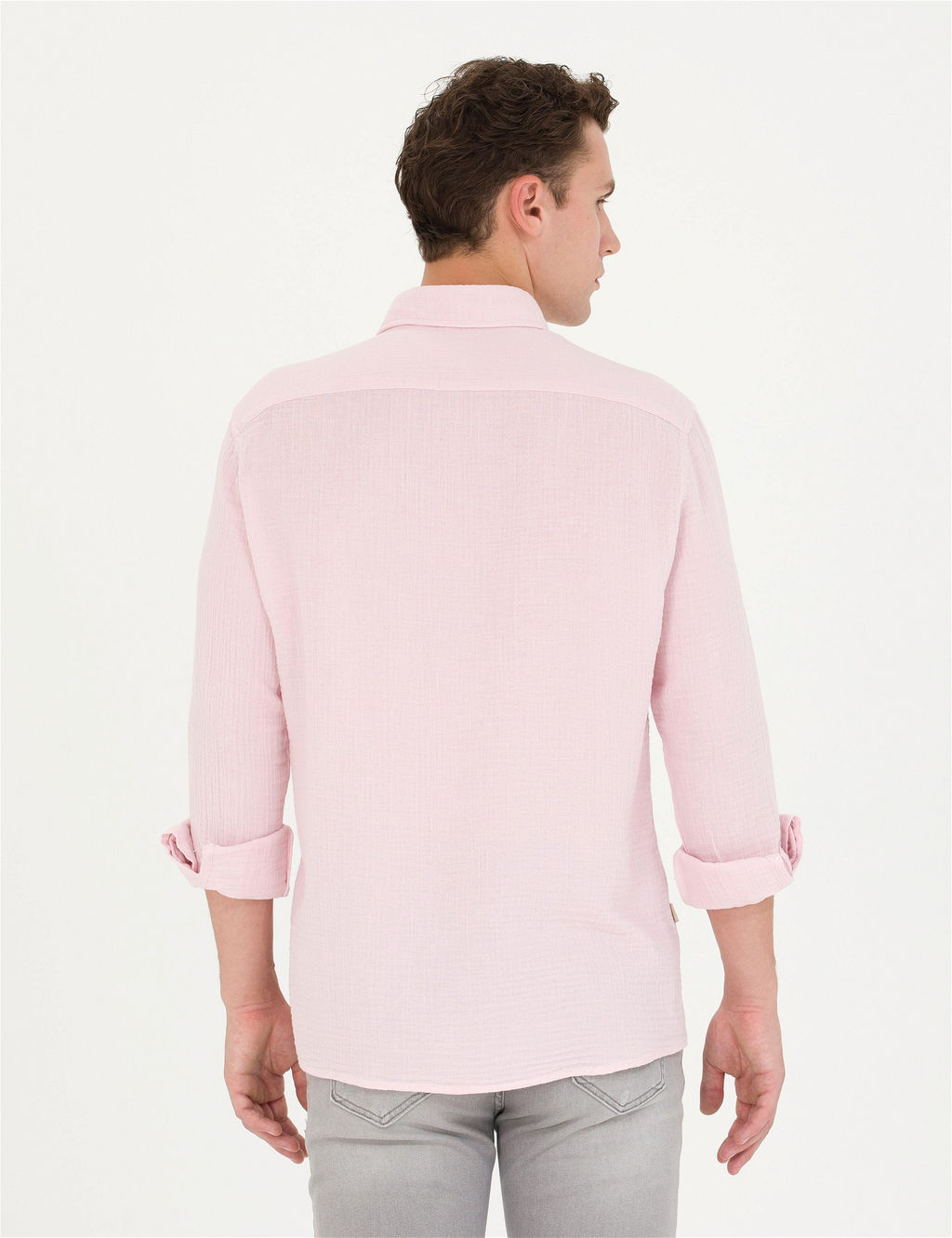 Pembe Regular Fit Uzun Kollu G_mlek