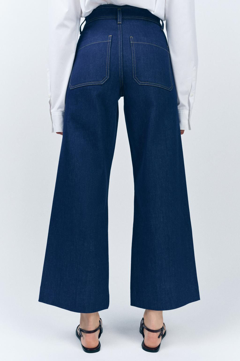ZW COLLECTION HIGH-WAIST WIDE-LEG JEANS WITH POCKETS - Zara фото 11