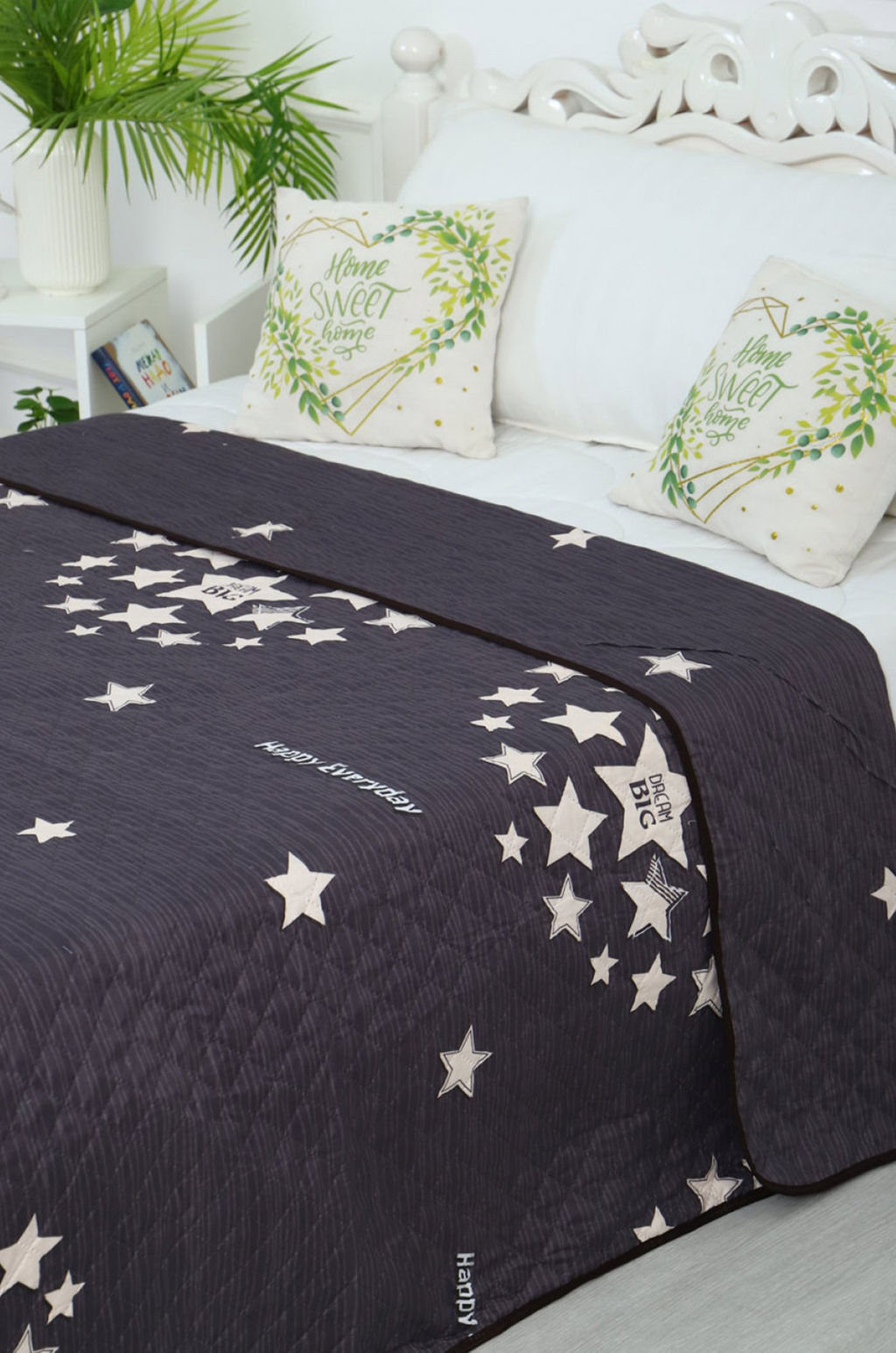 Покрывало-плед двухстороннее стеганое из полиэфирной ткани Полисатин Премиум 150Х212 N-Collection  фото 4