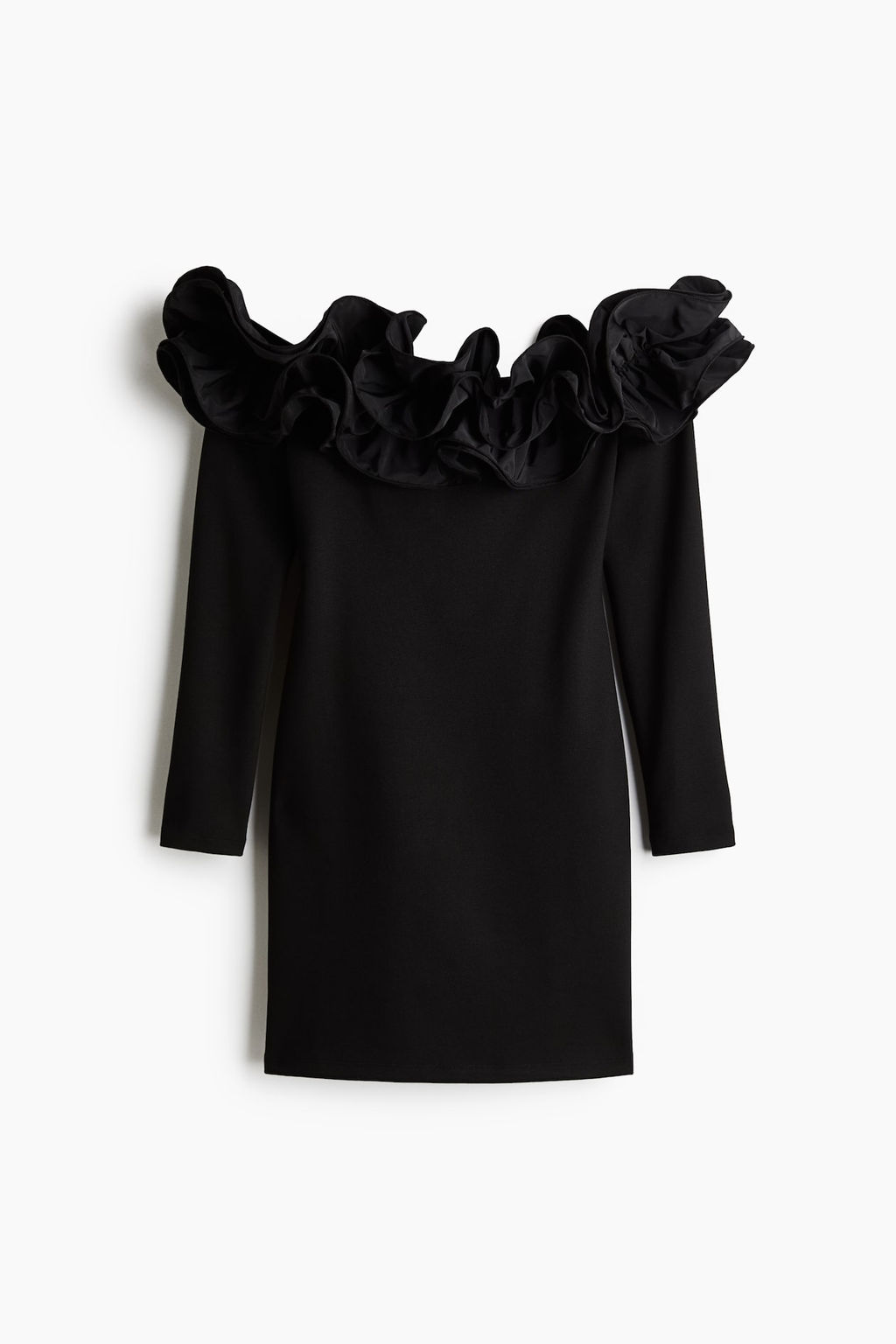 Vestido off-the-shoulder con volante - H&m фото 4