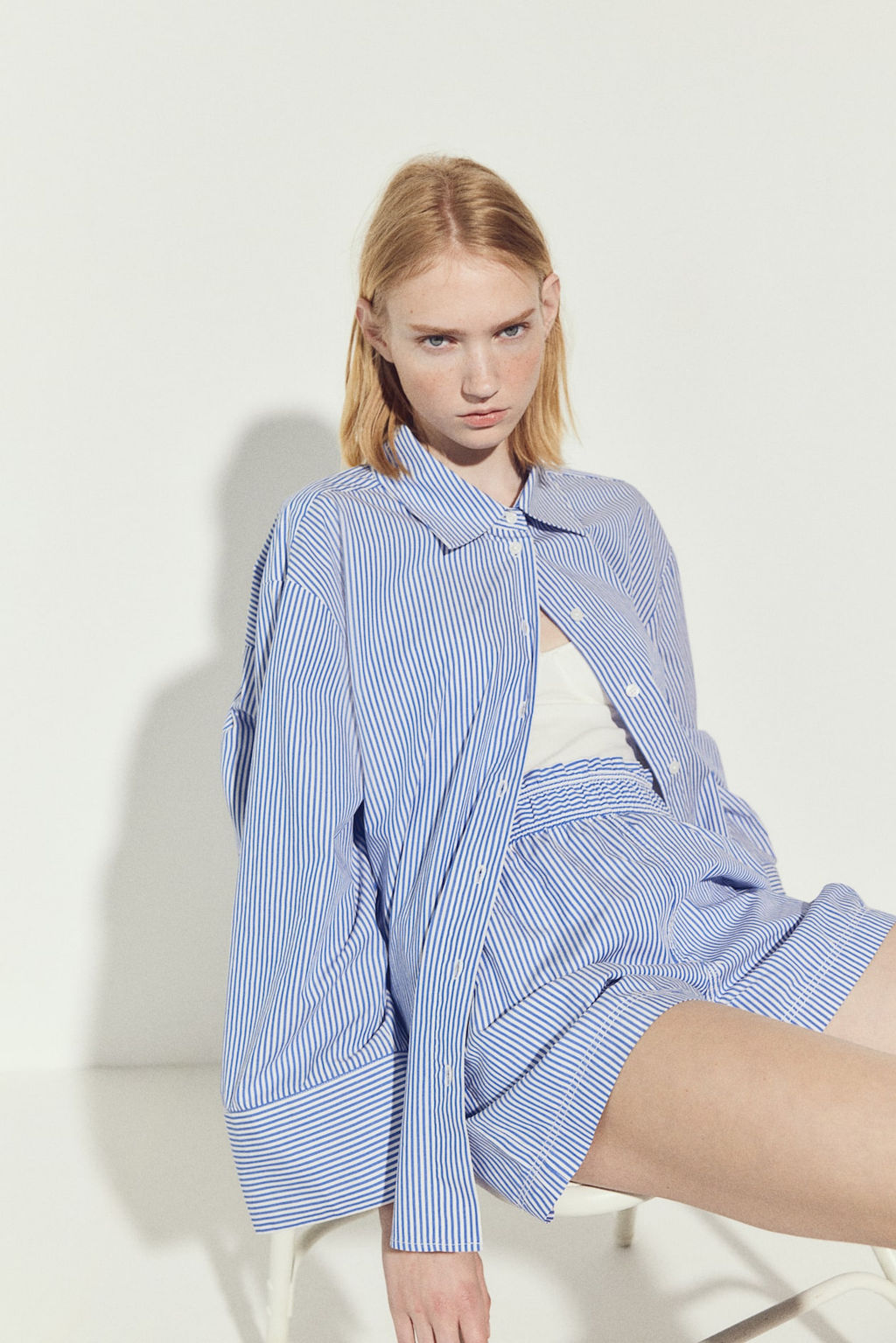 Camisa de algodon con diseno de rayas - H&m фото 4