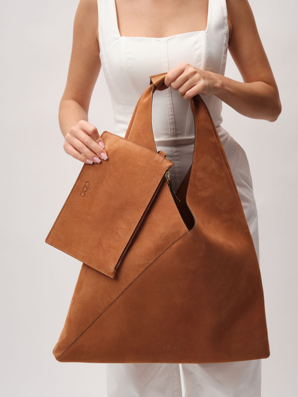 Замшевая сумка шоппер Luna DBR 31373 вуд  фото 2