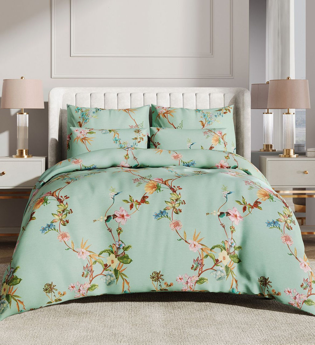 Постельное белье Габриэлла Евро (простыня на резинке 160*200) + 4 наволочки - Ecotex фото 4