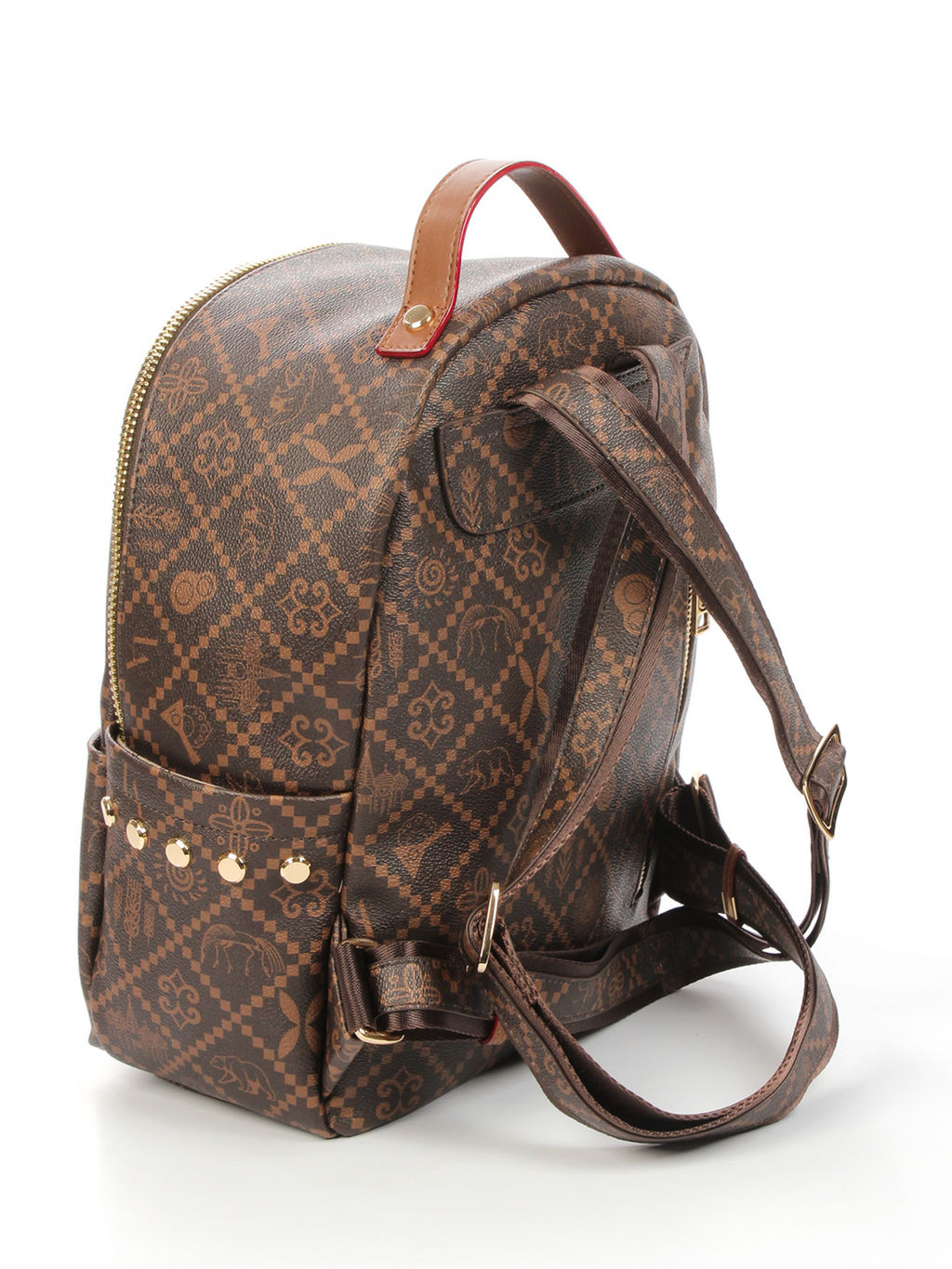 LACCOMA рюкзак АС7303-Россия-шоколад эко кожа хлопок