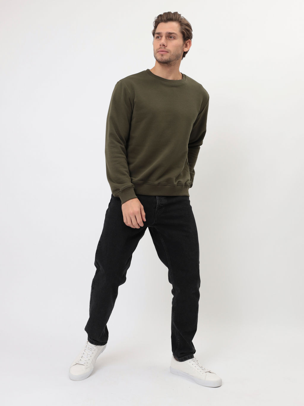 Свитшот мужской GREG G121-OZ03-38 (хаки)  фото 4