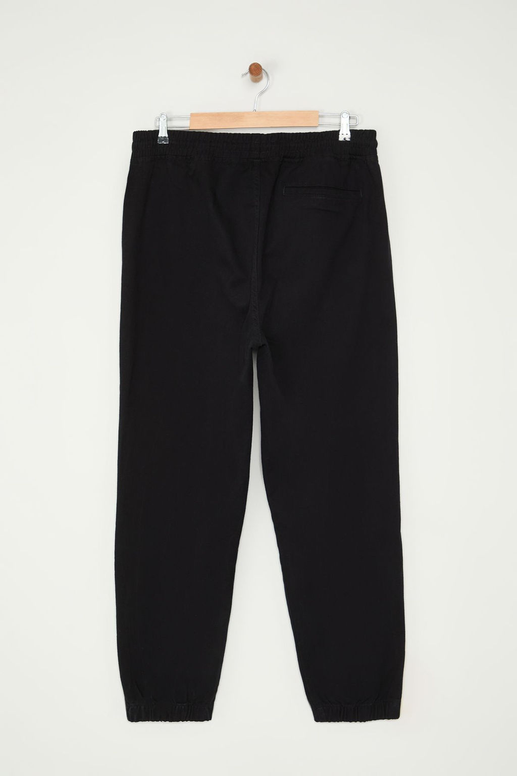 Siyah %100 Pamuk Buyuk Beden Regular Fit Beli Lastikli Baglamal? Kumas Pantolon TMNAW25AR00003 - Trendyolmilla фото 4