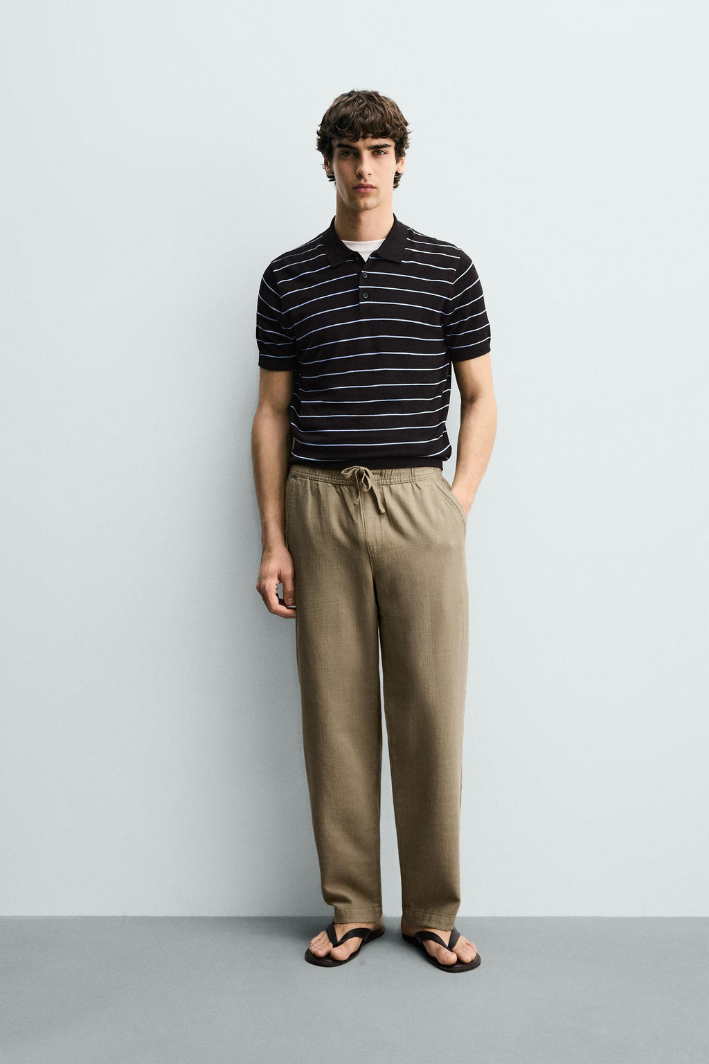 PANTAL?N RELAXED FIT ESTRUCTURA / Tostado - Zara фото 11