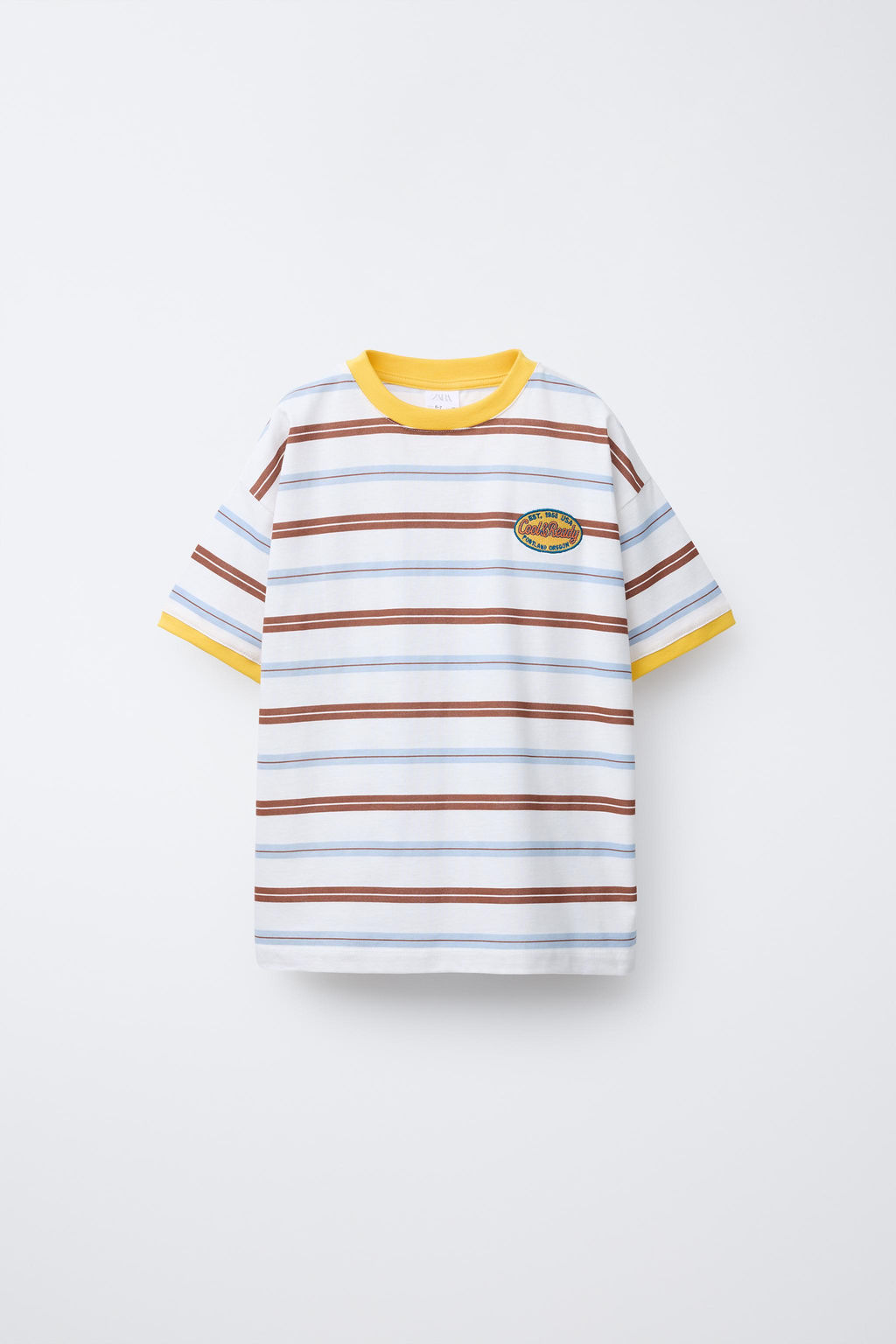 STRIPED T-SHIRT WITH EMBROIDERY