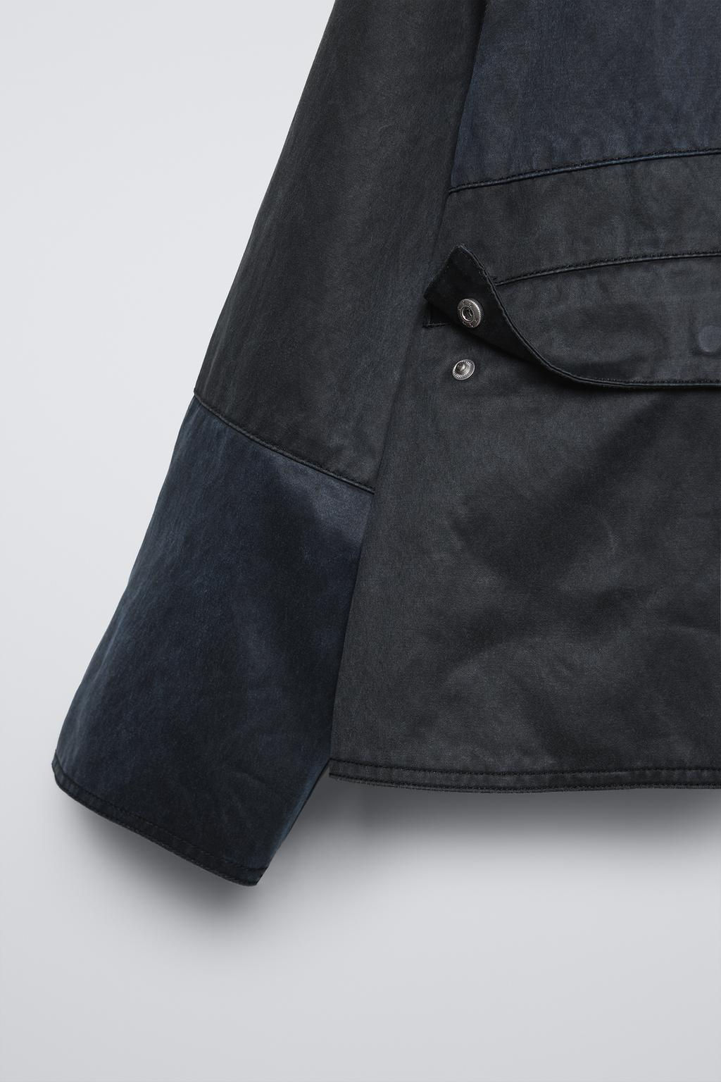 WAXED JACKET WITH HOOD - Zara фото 5