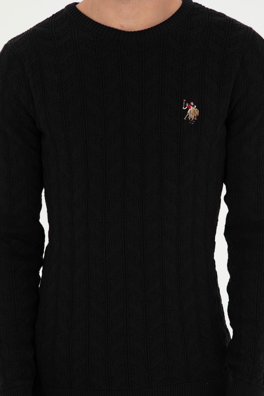 Мужской черный базовый свитер Неожиданная скидка в корзине - U.s. polo assn фото 6