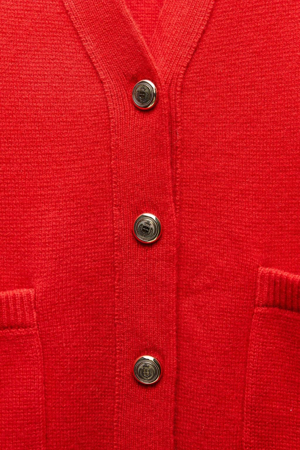 100% WOOL OVERSIZE CARDIGAN - Zara фото 5