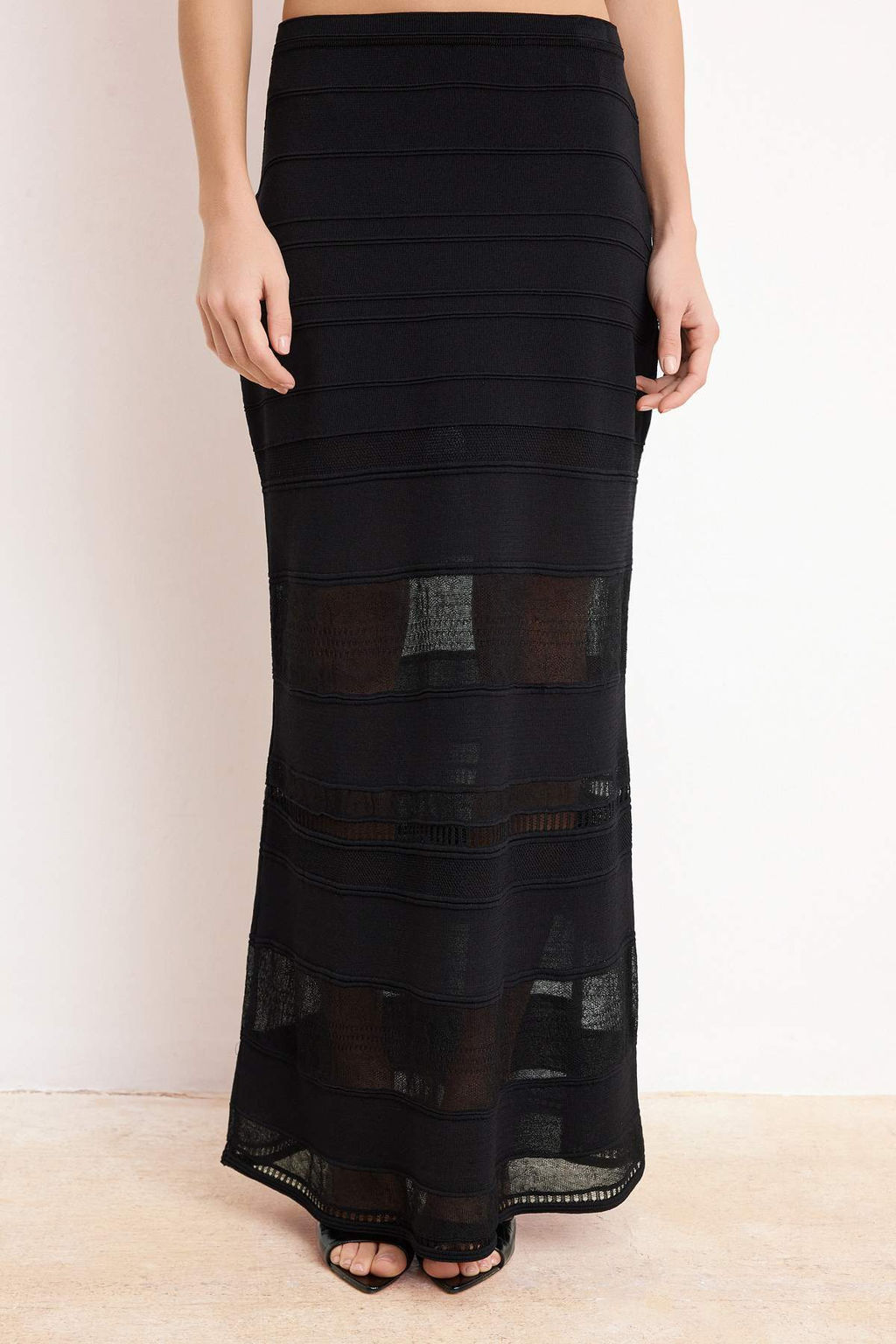 Siyah Maxi Boy Can Dantel Detayl? Etek TWOSS26ET00095 - Trendyolmilla фото 7