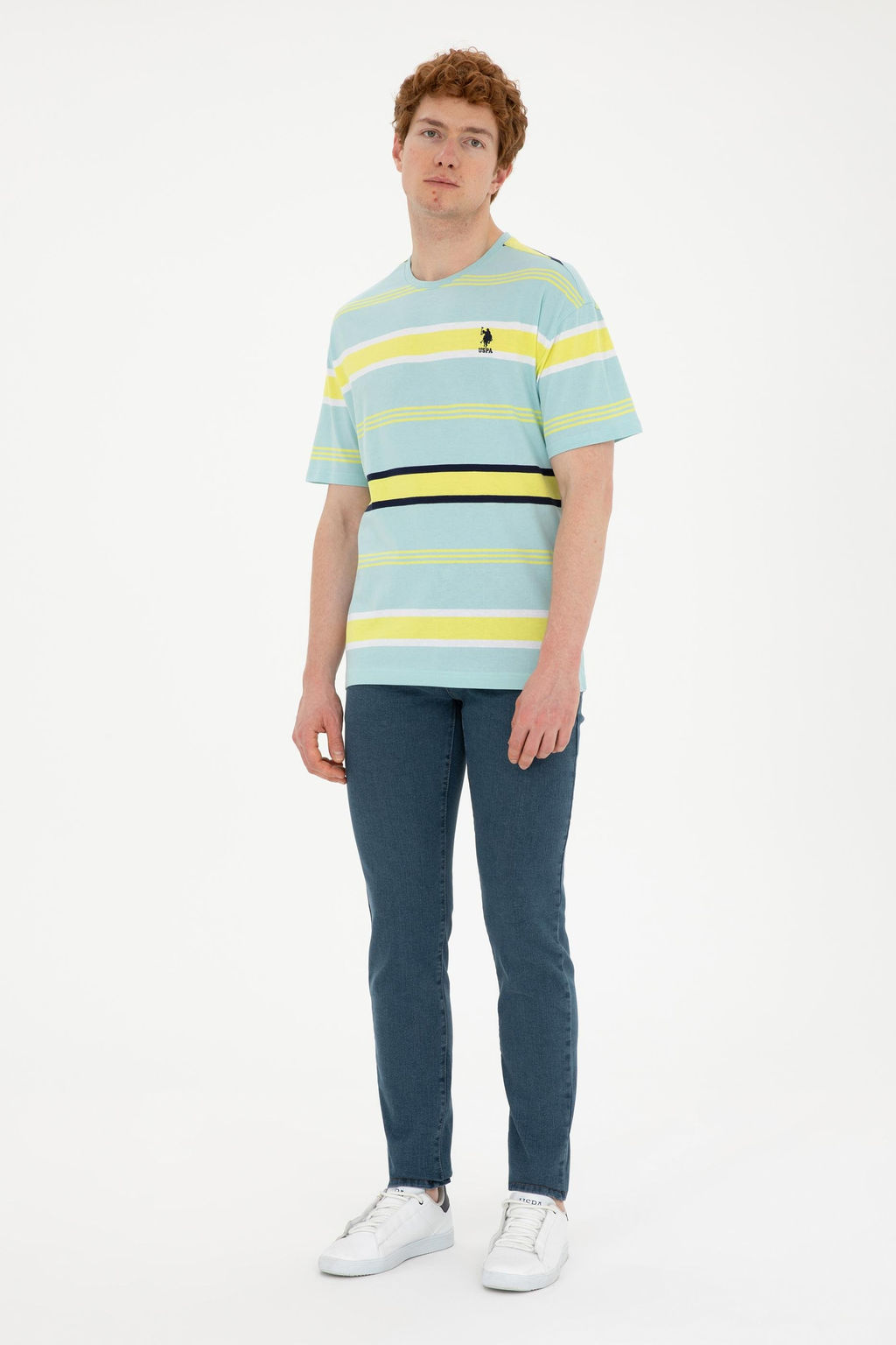 Футболка мужская U.S. Polo Assn. мятная хлопок фото 4