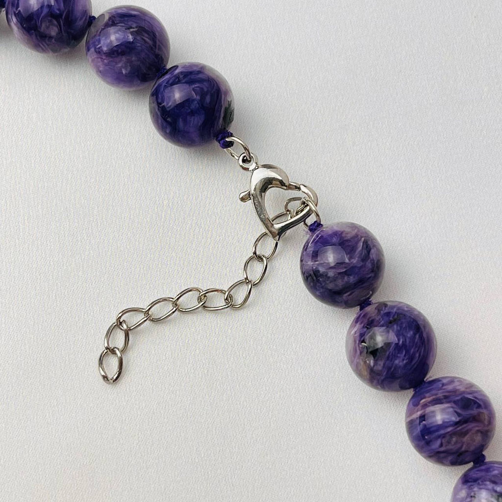 Бусы из Чароита (Россия) 53 см +