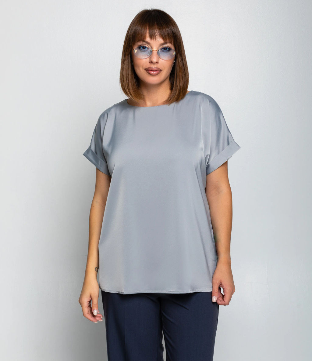 Блуза #ОКТ035001-1, серый