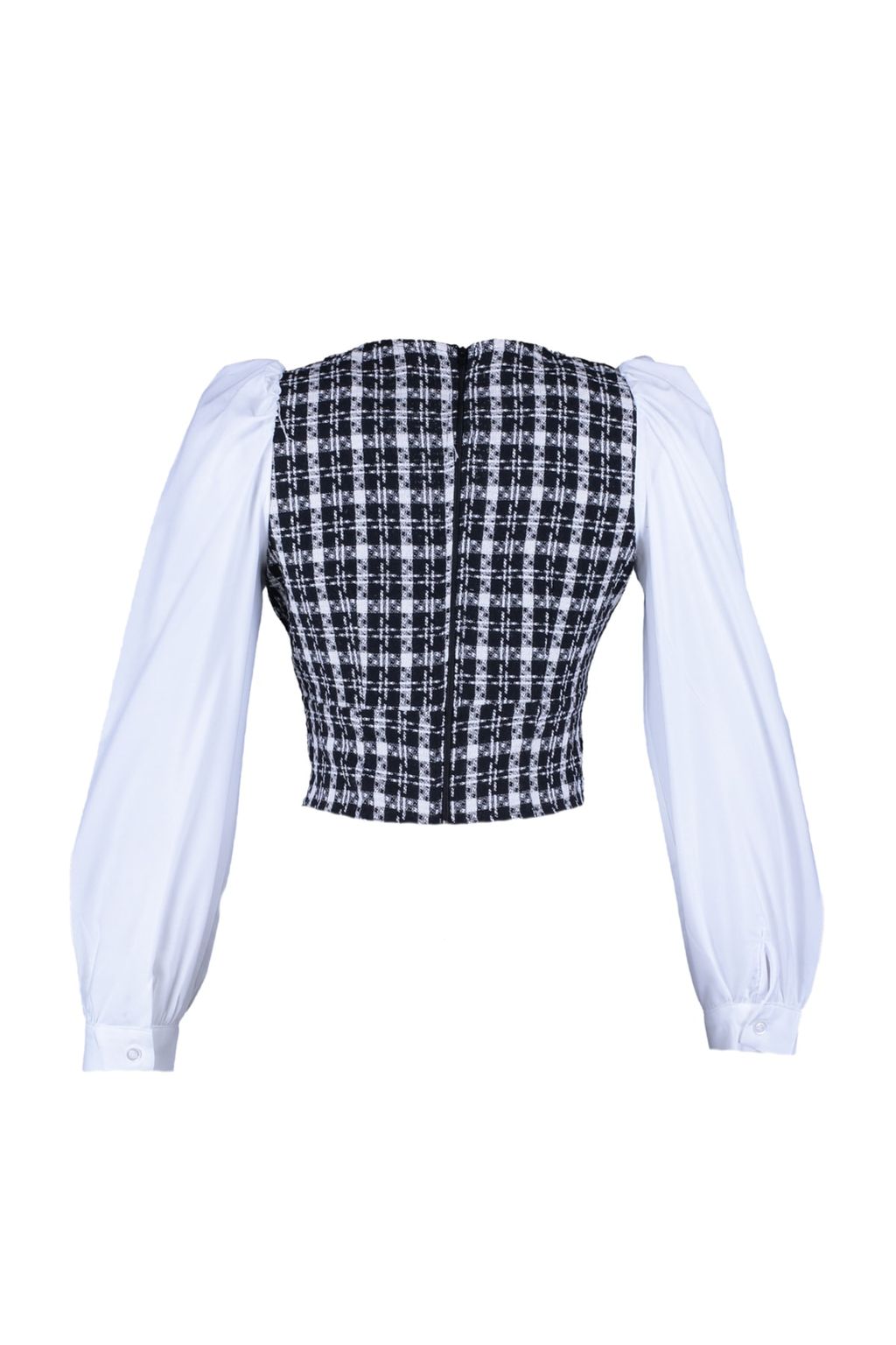 Siyah Crop Fitted Tuvit Dokuma Bluz TWOAW23BZ00521 - Trendyolmilla фото 8