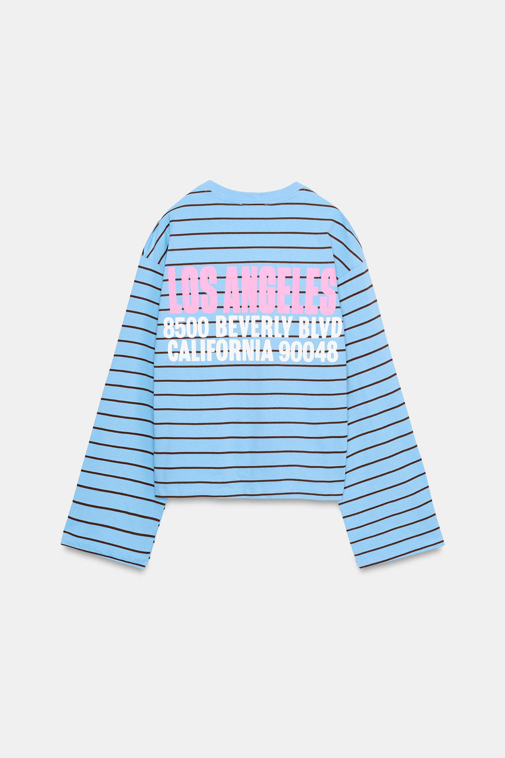 STRIPED T-SHIRT WITH SLOGAN - Zara фото 15