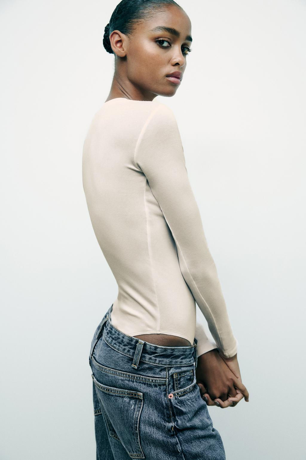 COTTON MODAL BODYSUIT - Zara фото 34