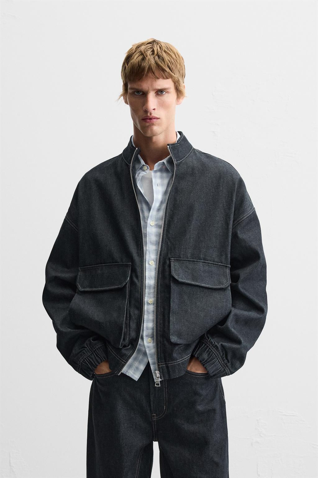 DENIM JACKET WITH POCKETS - Zara фото 2