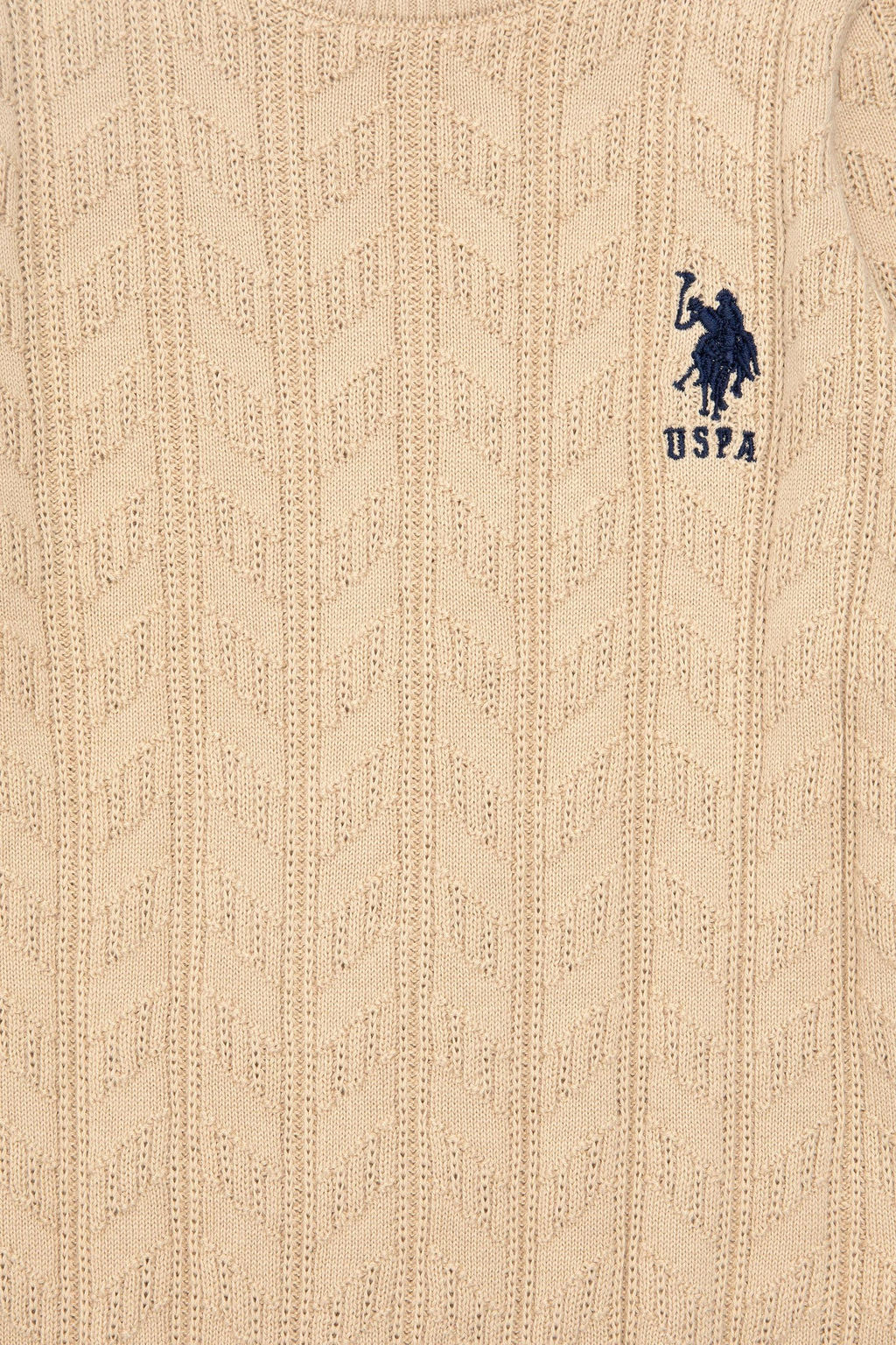 Базовый свитер песочного цвета для мальчика - U.s. polo assn фото 4
