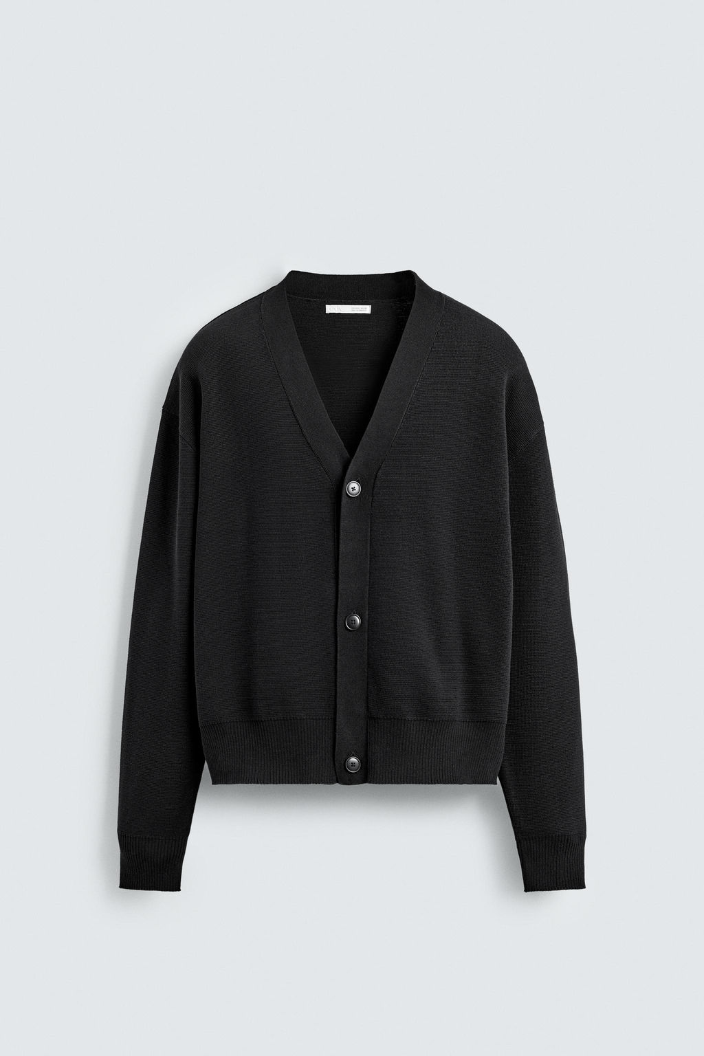 TEXTURED COTTON CARDIGAN