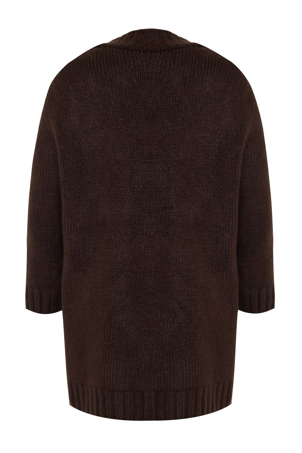 TRENDYOLMILLA Kahverengi Genis Kal?p Yumusak Dokulu Genis Kal?p Triko H?rka TWOAW25HI00275  фото 7