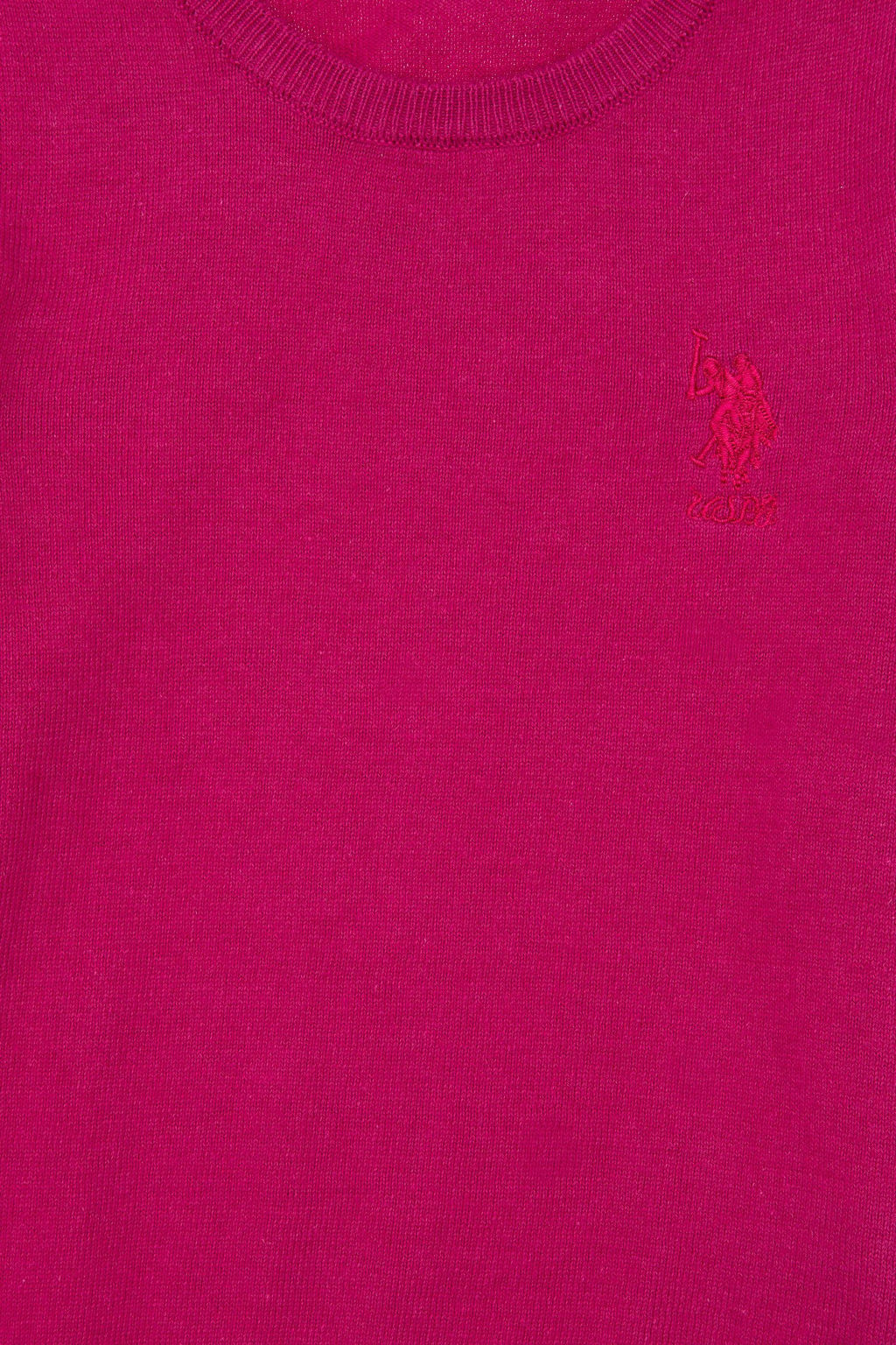 Базовый свитер цвета фуксии для девочек Неожиданная скидка в корзине - U.s. polo assn фото 3