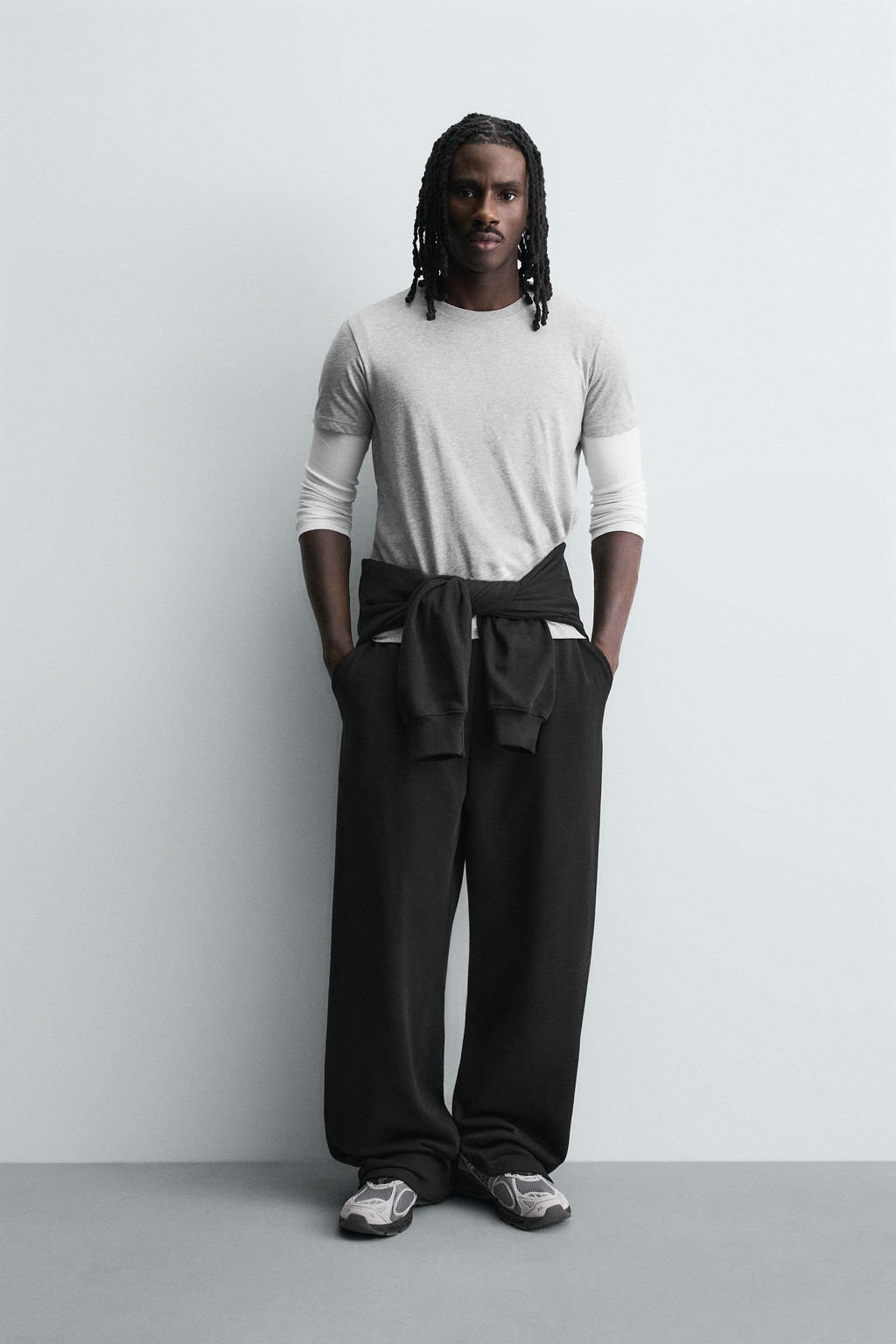 WIDE-LEG JOGGER TROUSERS - Zara фото 16