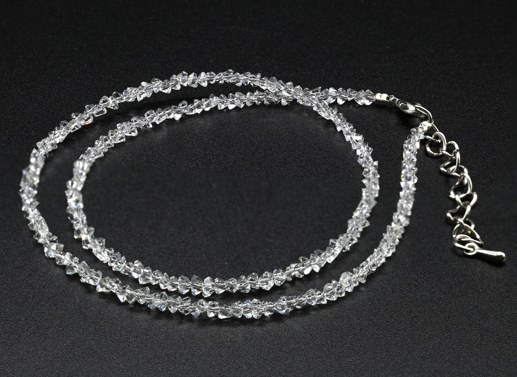 Чокер на шею женский из циркона огранка 3мм цвет темно-зеленый, 38см Радуга камня фото 2