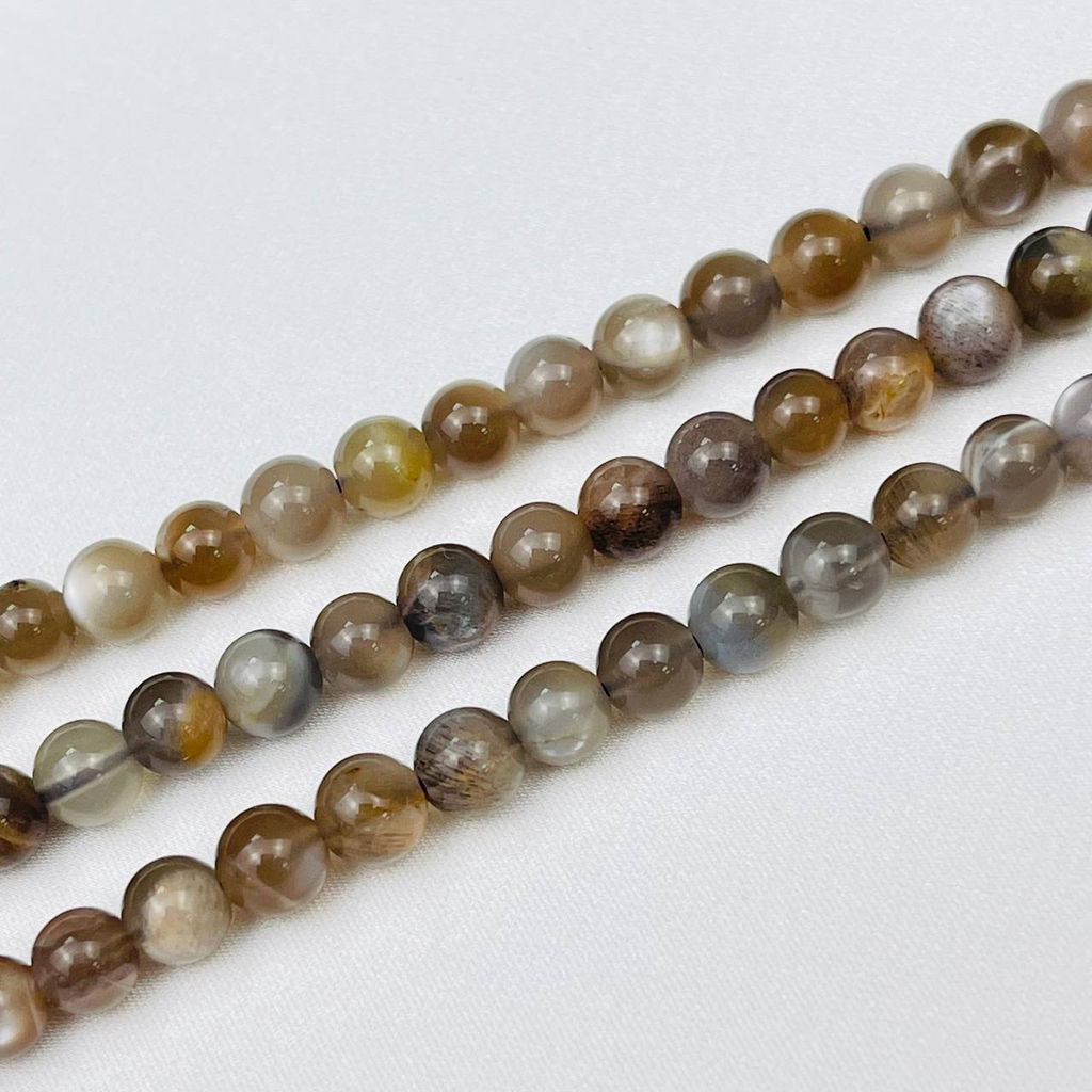 Бусины для украшений из Лунного камня (60 бусин) 39 см