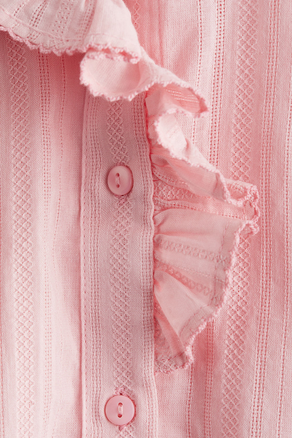 Blusa de algod?n con cuello de volante - H&m фото 3