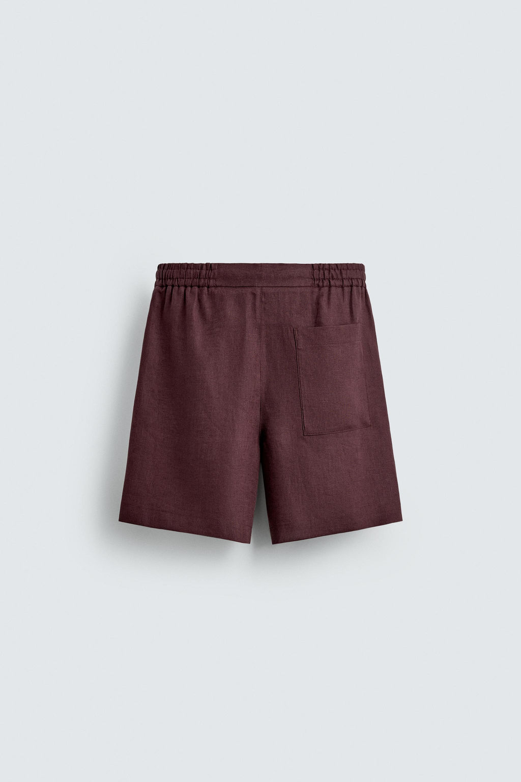 BERMUDA RELAXED FIT 100% LINO / Burdeos - Zara фото 8