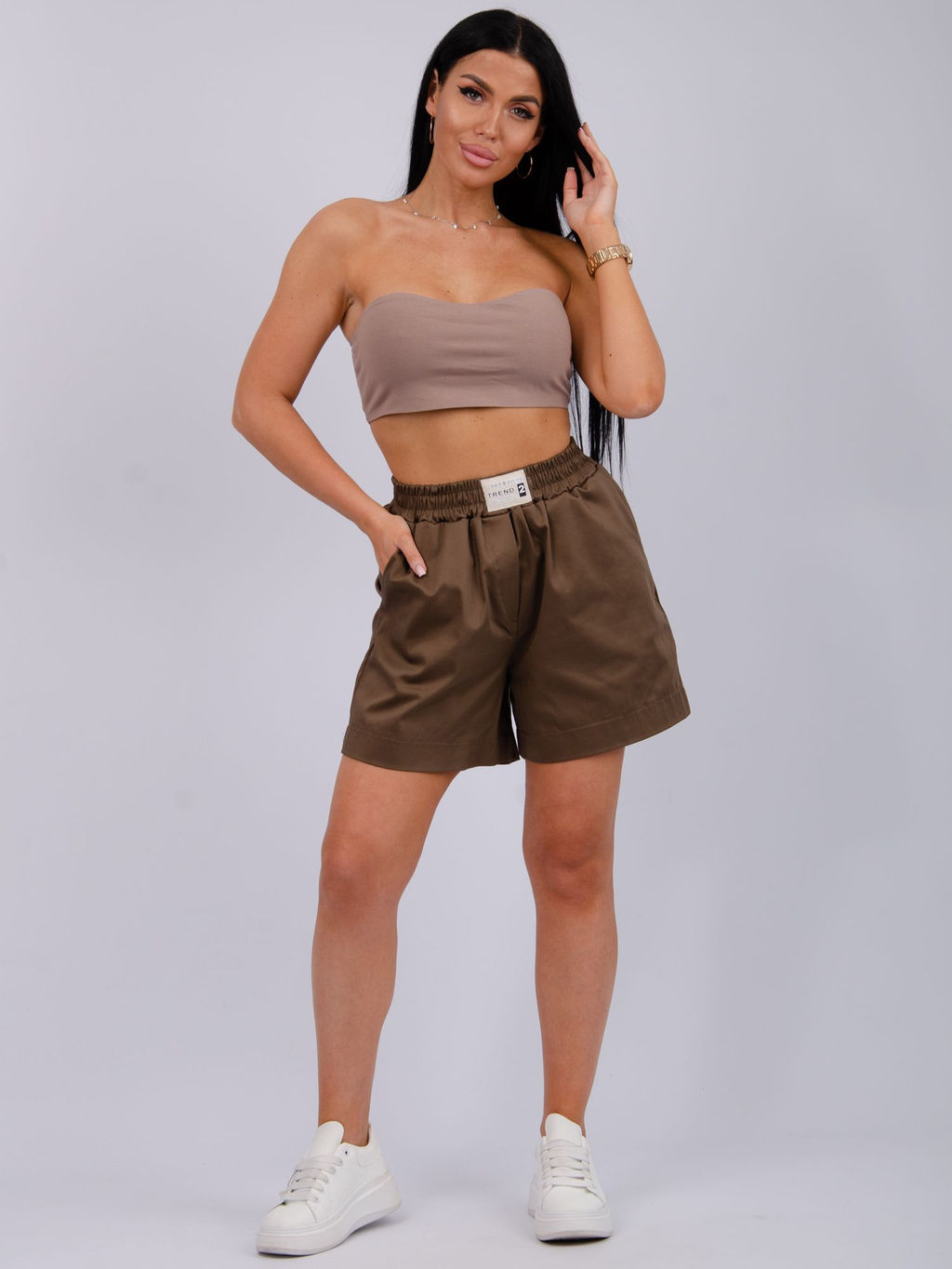 Шорты Сати, сатин хлопок 97% - Малина фото 18