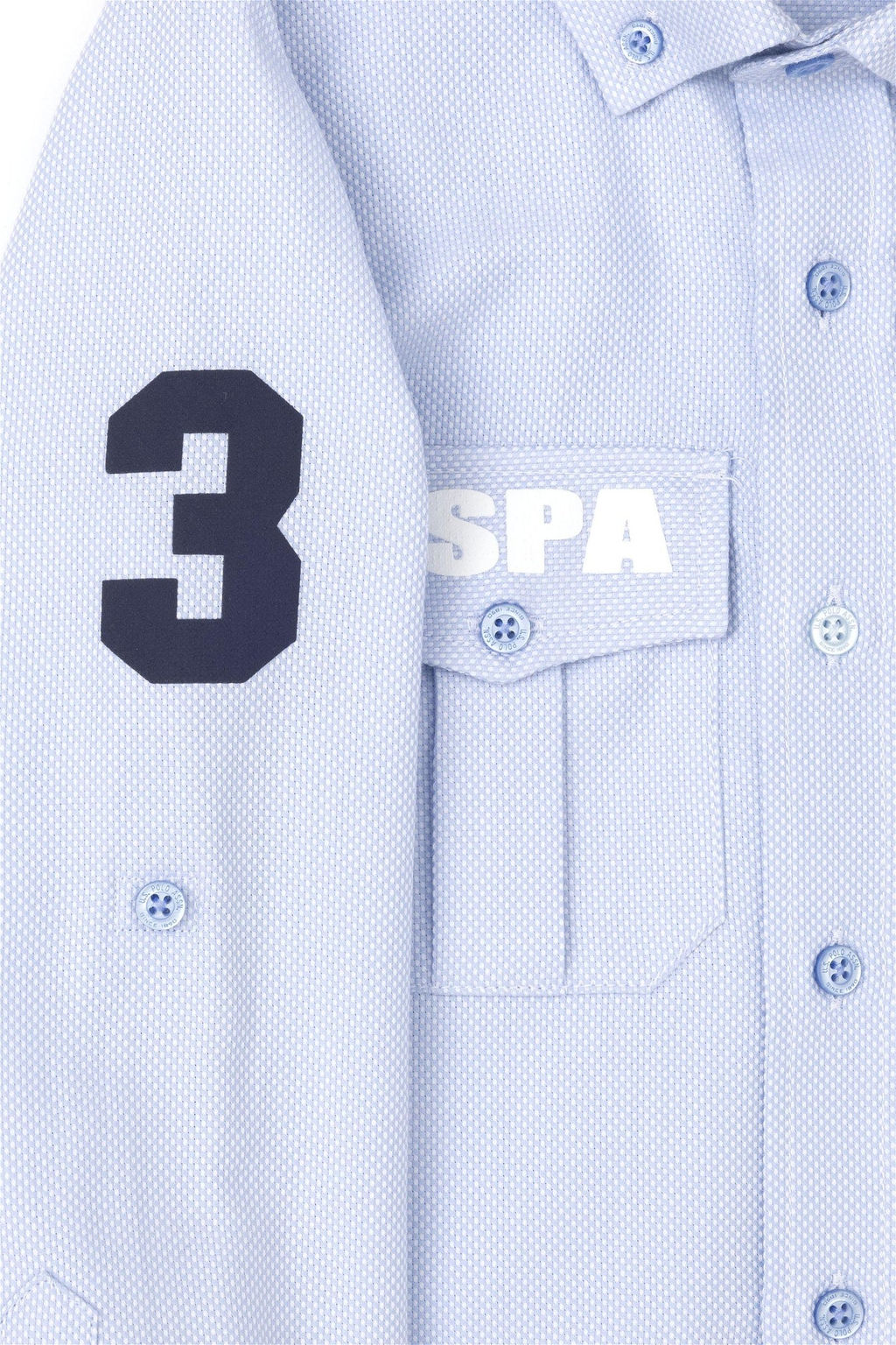 Синяя рубашка с длинным рукавом для мальчика - U.s. polo assn фото 4