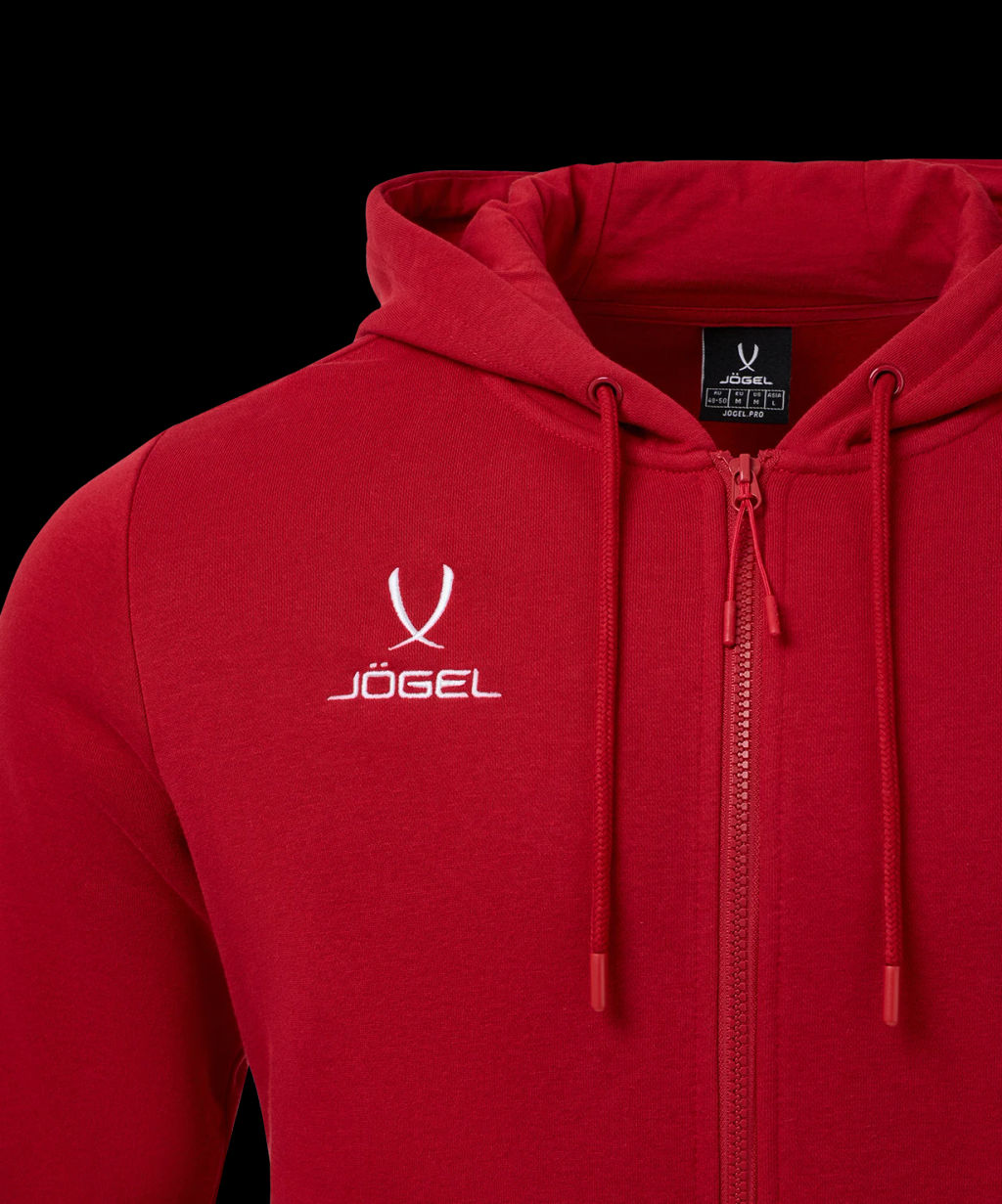Худи JOGEL ESSENTIAL Fleece Zip Hoodie, темно-красный  фото 4