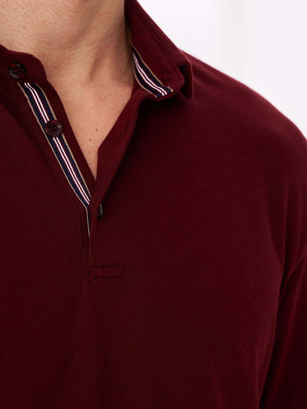 Джемпер мужской с воротником поло GREG G155-PO124T-SA2081 (бордо)_V  фото 2