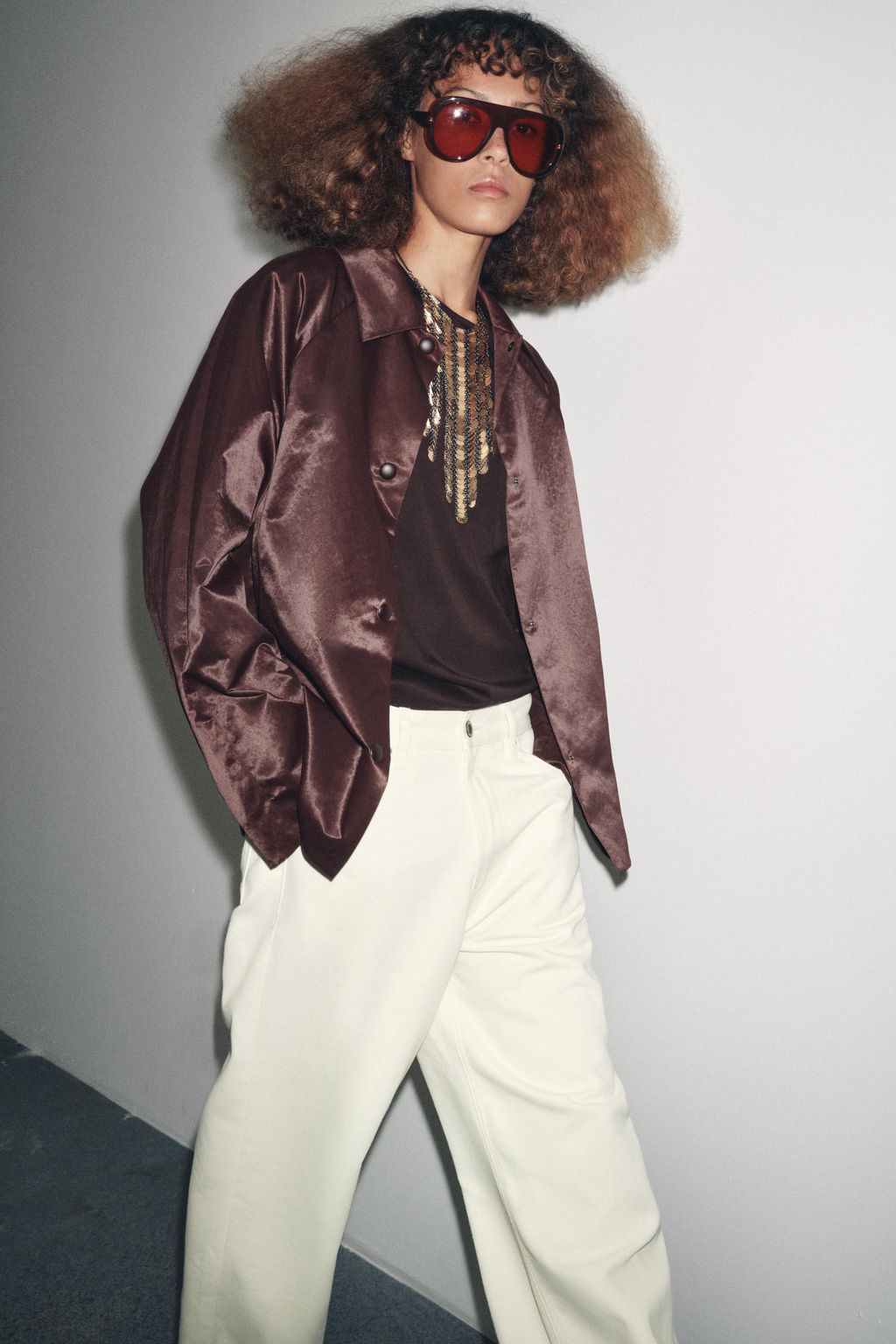ZW COLLECTION SATIN JACKET
